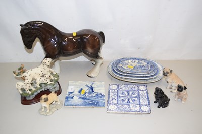 Lot 179 - Mixed Lot: Small blue and white plates, blue...