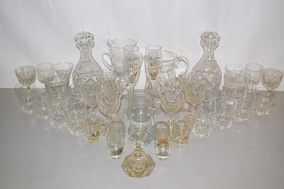 Lot 213 - Mixed Lot: Various clear drinking glasses,...