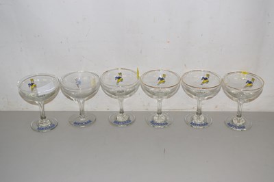 Lot 214 - A set of six vintage Babycham glasses