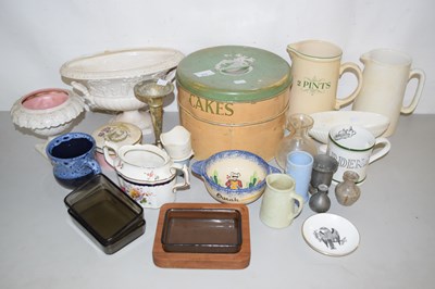 Lot 215 - Mixed Lot:  Various vases, jugs, vintage cake...