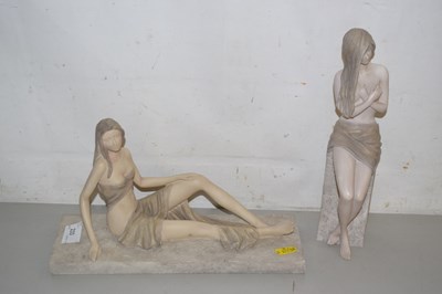 Lot 233 - Two Leonardo resin figures of young ladies