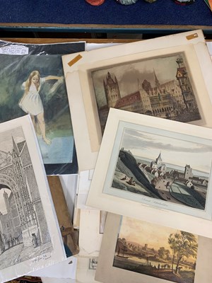 Lot 39 - Folder of assorted 20th / 21st century prints,...