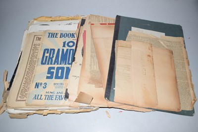Lot 240 - Mixed Lot: Various sheet music and ephemera