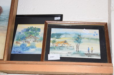 Lot 247 - A pair of small studies of Far Eastern village...
