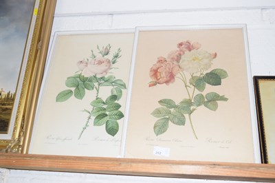 Lot 252 - A pair of coloured prints of roses