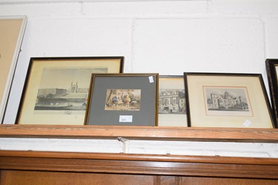 Lot 253 - A framed engraving of Blickling Hall together...