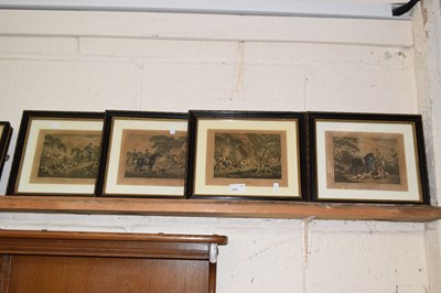 Lot 254 - A set of six framed hunting prints