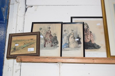 Lot 255 - A group of three 19th Century fashion prints...