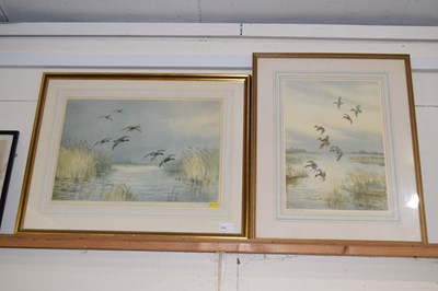 Lot 256 - Roland Green two coloured prints of flighting...
