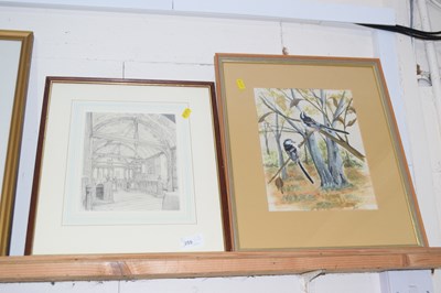 Lot 259 - A framed study of Long Tailed Tits together...