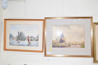 Lot 260 - Two watercolour studies of Broadland scenes