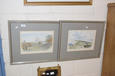 Lot 271 - Two coloured prints Buckland Abbey and Isle of...