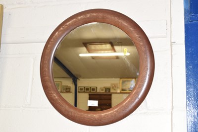 Lot 280 - A 20th Century hardwood framed wall mirror