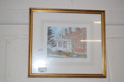Lot 288 - Modern coloured print Bridge of Sighs, Cambridge