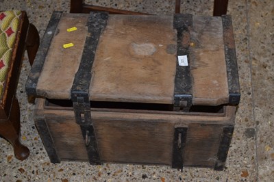 Lot 325 - A small iron bound hardwood box