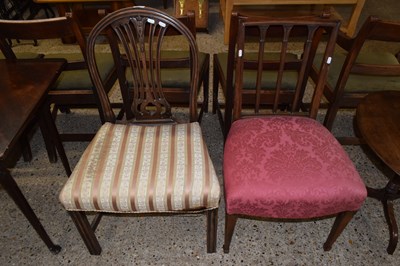Lot 339 - A Georgian hoop back mahogany dining chair and...