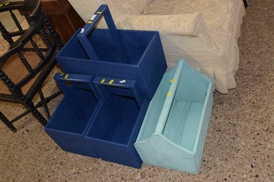Lot 342 - A group of four painted wooden boxes