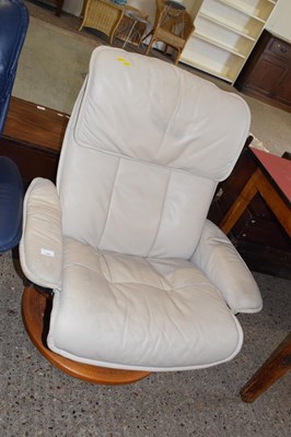 Lot 346 - A cream leather Stressless armchair
