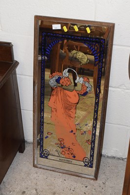 Lot 368 - A reproduction wall mirror after Mucha