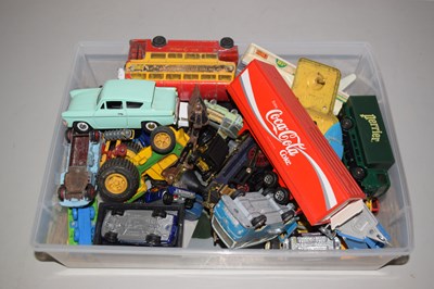 Lot 528 - A box of various toy vehicles
