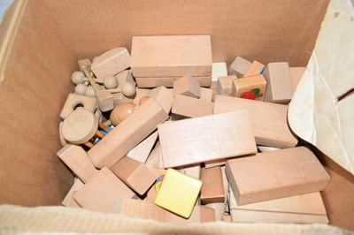 Lot 545 - Box of wooden building blocks