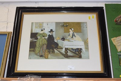 Lot 547 - Framed print of an interior scene
