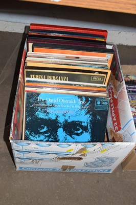 Lot 580 - One box of mainly classical LP's