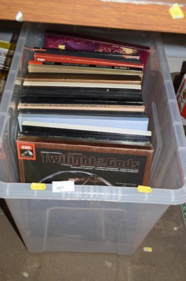 Lot 581 - One box of mainly classical LP's
