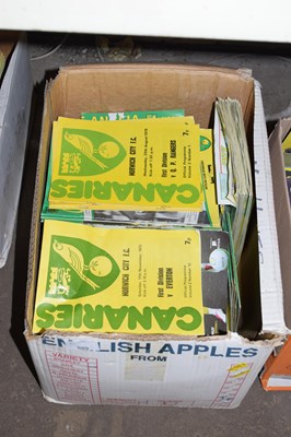 Lot 589 - One box of Norwich City Football programs