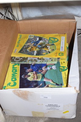 Lot 590 - One box of Norwich City Football programs