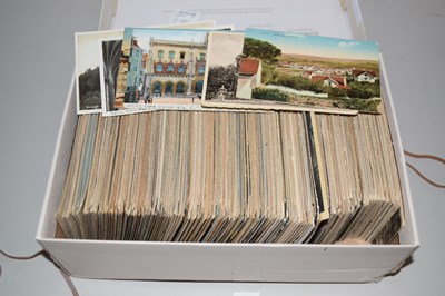 Lot 381 - A shoe box of foreign postcards