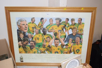 Lot 689 - A framed print Norwich City Division One...