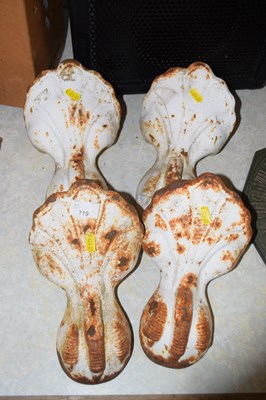 Lot 719 - Four metal vintage wall sconces
