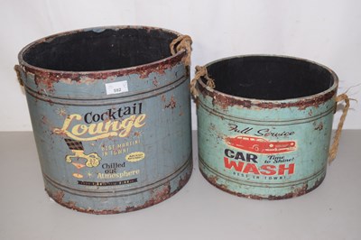 Lot 592 - Two retro style storage bins