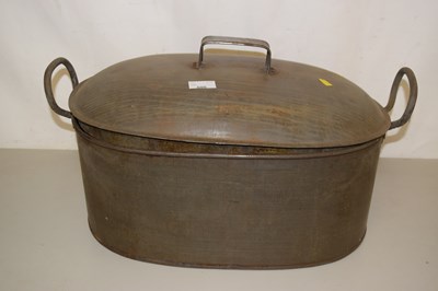 Lot 600 - Two vintage metal fish kettles