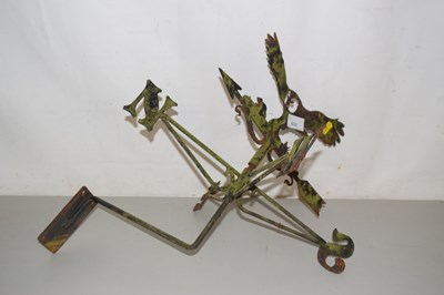 Lot 632 - A weather vane with owl mount