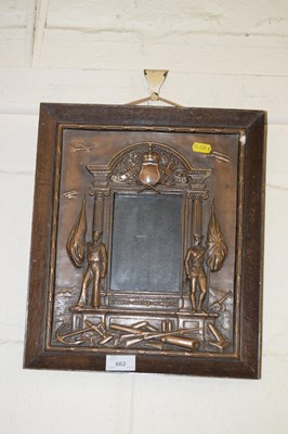 Lot 662 - First World War bronze finish plaster memorial...