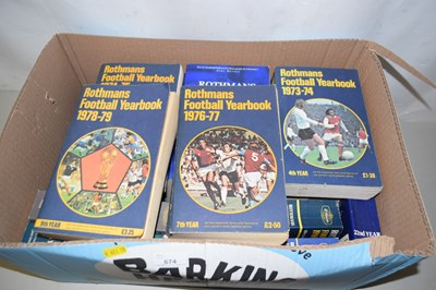 Lot 674 - Box of Rothmans football yearbooks
