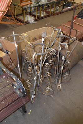 Lot 787 - Four iron plant stands