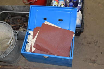 Lot 797 - A metal box of sandpaper