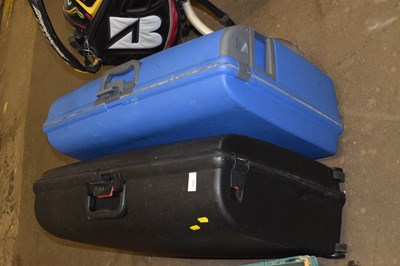 Lot 802 - Two hard plastic suitcases