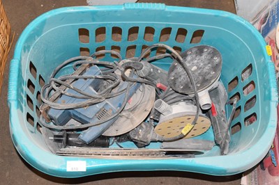 Lot 810 - Box of various sanders, cutting discs etc