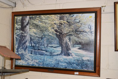 Lot 820 - A coloured print of a woodland scene
