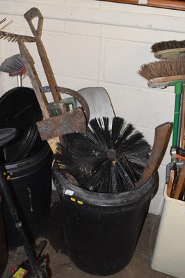 Lot 821 - Two plastic bins of assorted tools