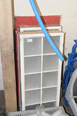 Lot 830 - Two blocks of glass bricks and an as new metal...