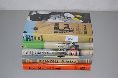 Lot 634 - Five books - motor racing interest