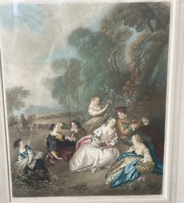 Lot 284 - Lge framed vintage Print, signed Arthur Cox
