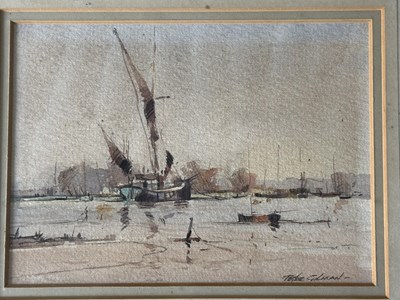 Lot 354 - Framed marine interest Watercolour, Harbour...
