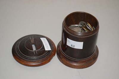 Lot 62 - Victorian Wooden Money Box with Pre-Decimal...