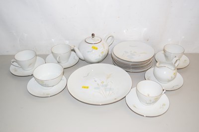 Lot 13 - A quantity of Bavarian floral decorated tea wares